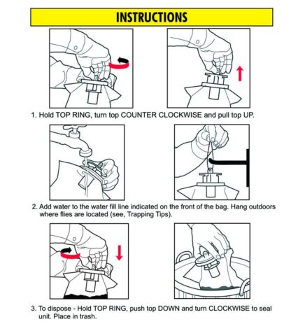 Housefly Trap Bag Installation Instructions