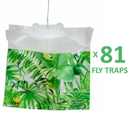 Disposable fly trap bag box of 81 in one for large scale plants