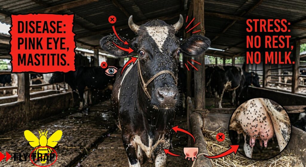 The Link Between Flies and Cattle Disease